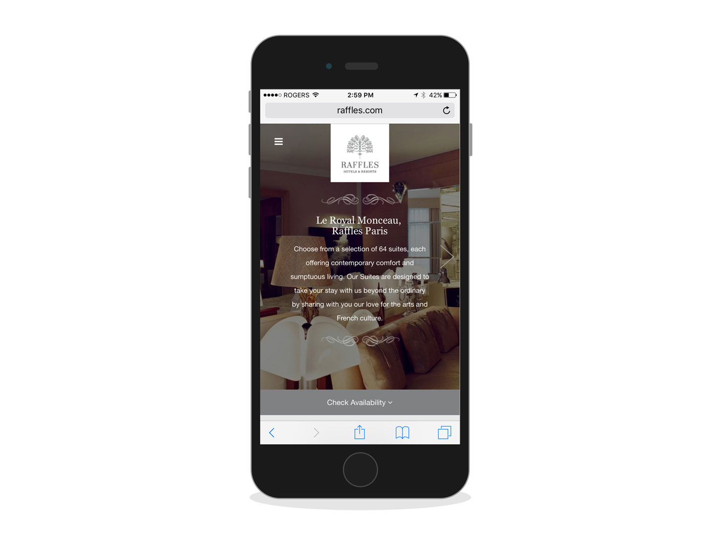 Le Royal Monceau, Raffles Paris Suites mobile