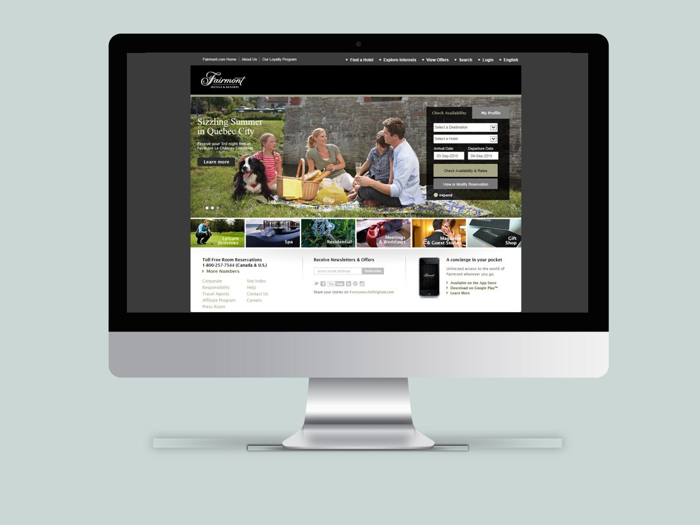 fairmont.com new design