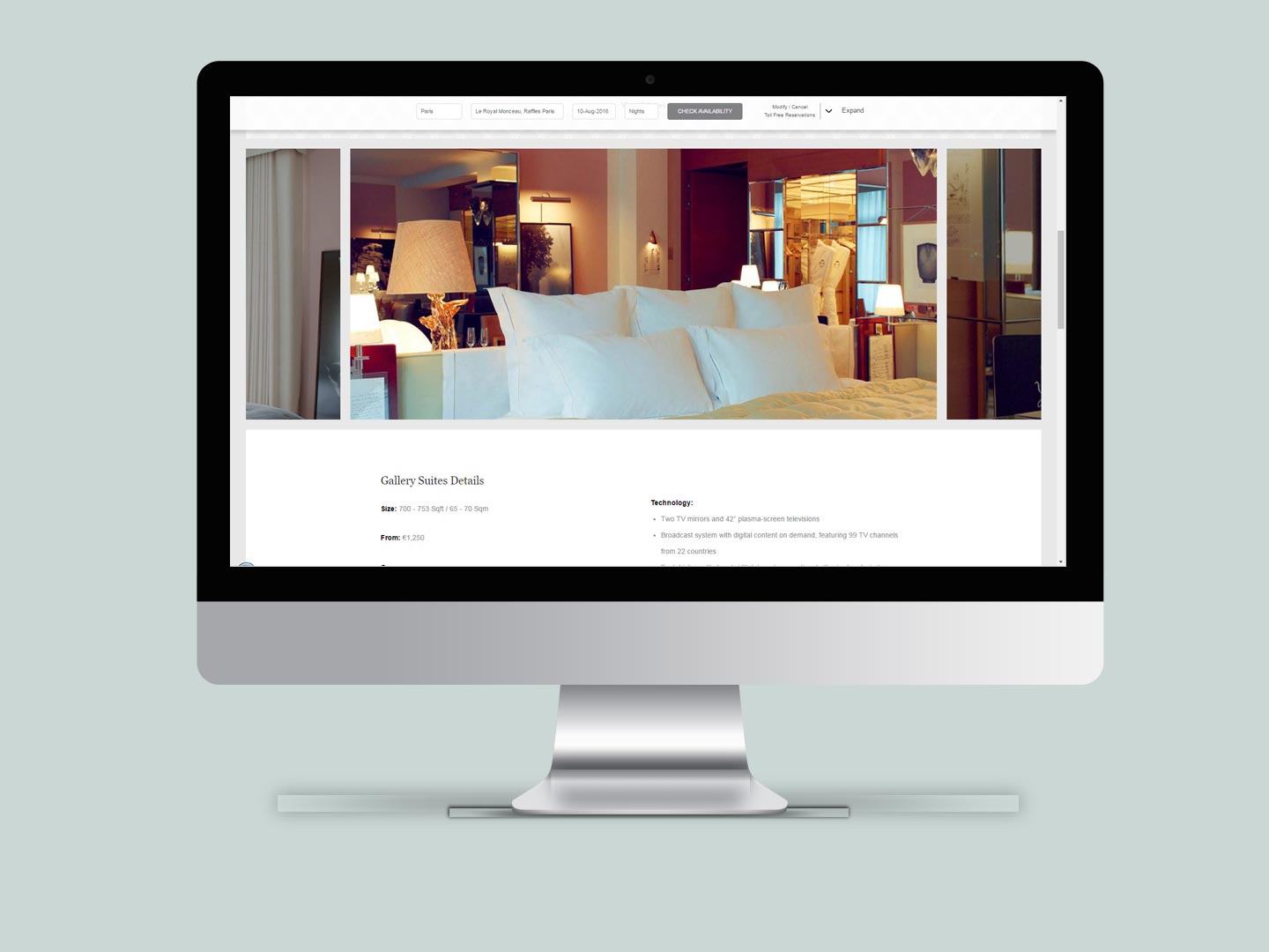 Le Royal Monceau, Raffles Paris Suites desktop